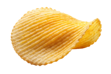 potato chips isolated on white