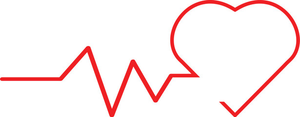 heart beat ekg life line vector file love 