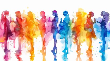 National Pharmacist Day. A stylish illustrative lineup of six healthcare workers in diverse professional outfits.