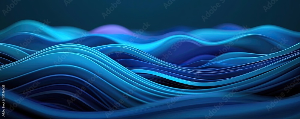 Poster wave abstract background concept. abstract blue waves creating a futuristic and dynamic visual repre