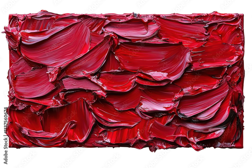 Poster dynamic abstract art creation studio visual artwork artistic environment close-up textured red palet