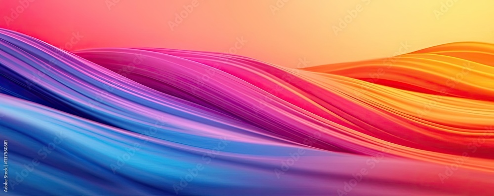 Poster wave abstract background concept. vibrant waves of color blend together, creating a dynamic and appe