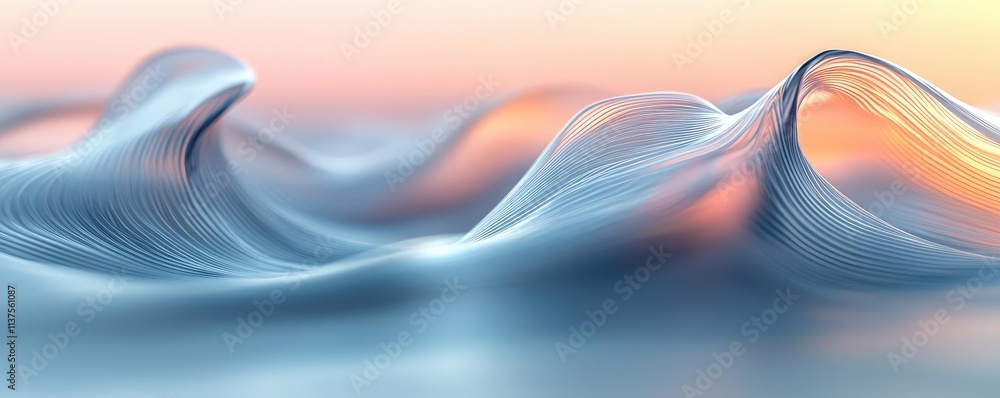 Poster wave abstract background concept. abstract ocean waves with a serene and dreamy atmosphere during su
