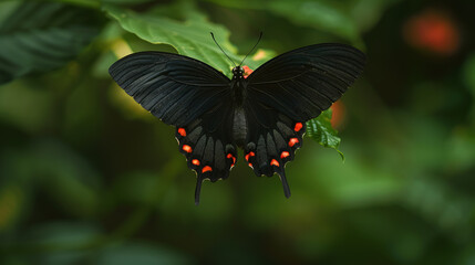 A beautiful photo of a colorful butterfly resting against a natural landscape, perfect as a banner background for a cover or social media design.