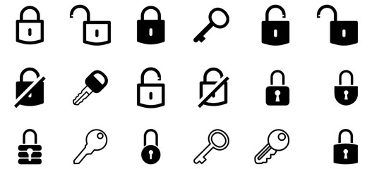Lock icons set. Padlock sign ...