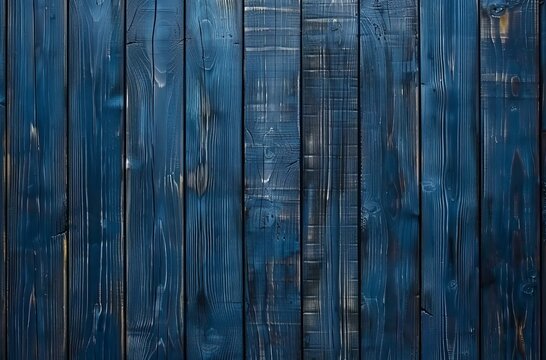 Dark blue wood texture background, horizontal planks of dark navy wooden surface with grain for design and wallpaper. Wooden wall or floor in navy color as an abstract backdrop