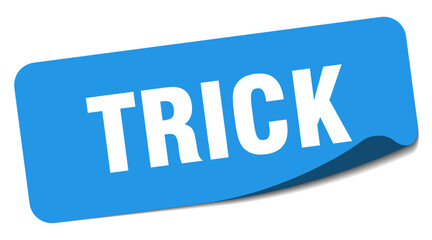 TRICK sticker on white background