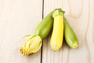Raw baby organic zucchini heap