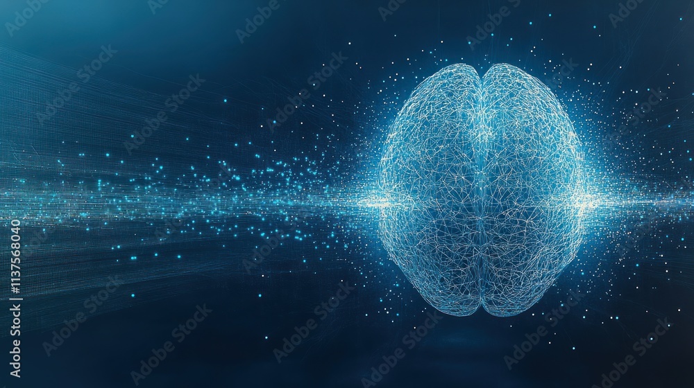Poster the digital mind: a network of neural connections and data streams