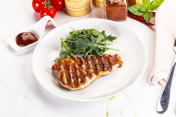 Delicous grilled pork meat steak