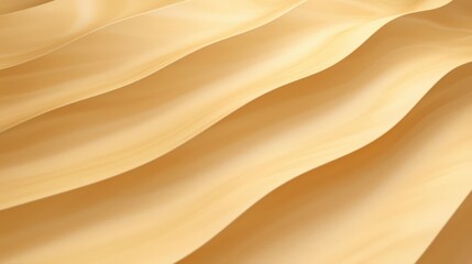 Fototapeta premium A smooth, wavy fabric in a warm golden hue, showcasing elegant folds and a soft texture.
