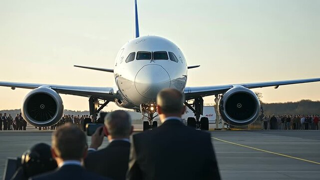 Official Arrival with Crowd and Media at Welcome Ceremony