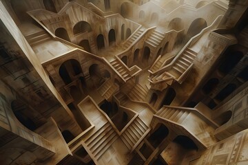 Endless Staircase: A Surreal Architectural Illusion