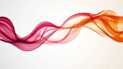 Naklejka premium Flowing Waves of Colorful Smoke in Red and Orange Hues