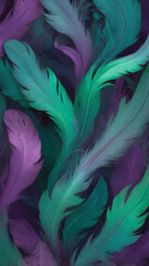 Fototapeta premium Abstract Smoky Background with green, purple Blending in Layers and Soft Gradient Transitions