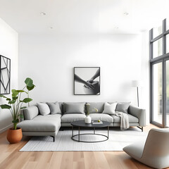 modern living room with sofa