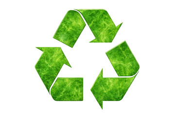 recycle symbol on grass
