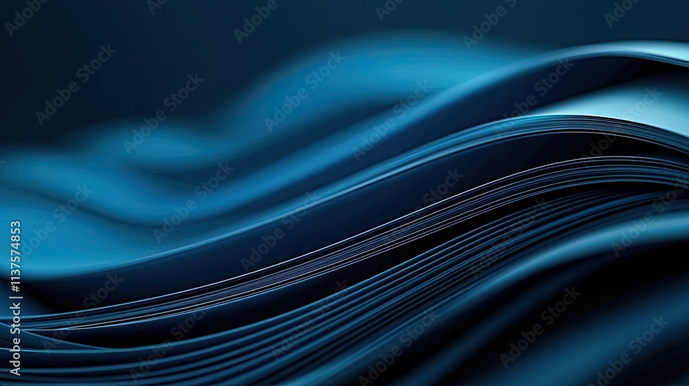 Poster wave abstract background concept. abstract waves in deep blue, evoking a sense of depth and tranquil
