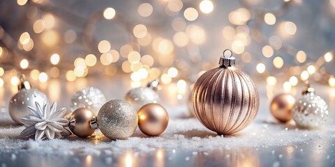 Minimalist Christmas Ornament Sparkles: Festive Holiday Background