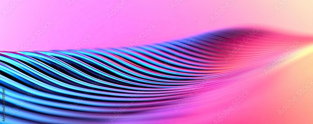 Poster Wave abstract background concept. Abstract wave pattern in vibrant colors, creating a soothing visual experience.