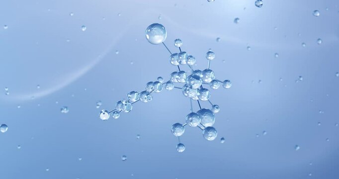 3,5-Diiodothyronine rotating molecular structure, 3d model of molecule, thyroid hormone, looped video