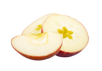 Half of  apple isolated on white clipping path