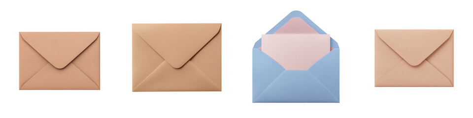 Assorted beige and blue envelopes with minimal design perfect for formal communication business correspondence invitations and other important documents