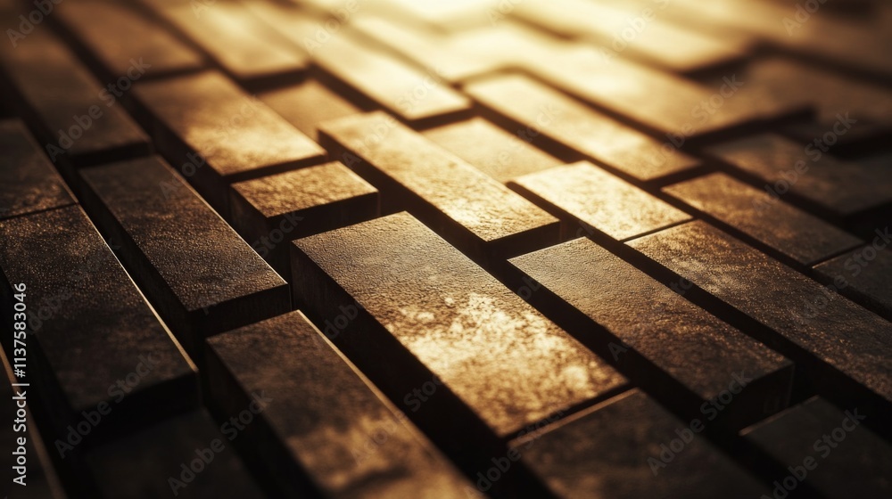 Fototapete abstract textured background of light and shadow on rectangular shapes