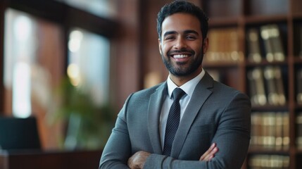 Fototapeta premium Smiling Man in Business Attire