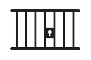 Jail icon. simple flat trendy style vector Jail icon on white background.