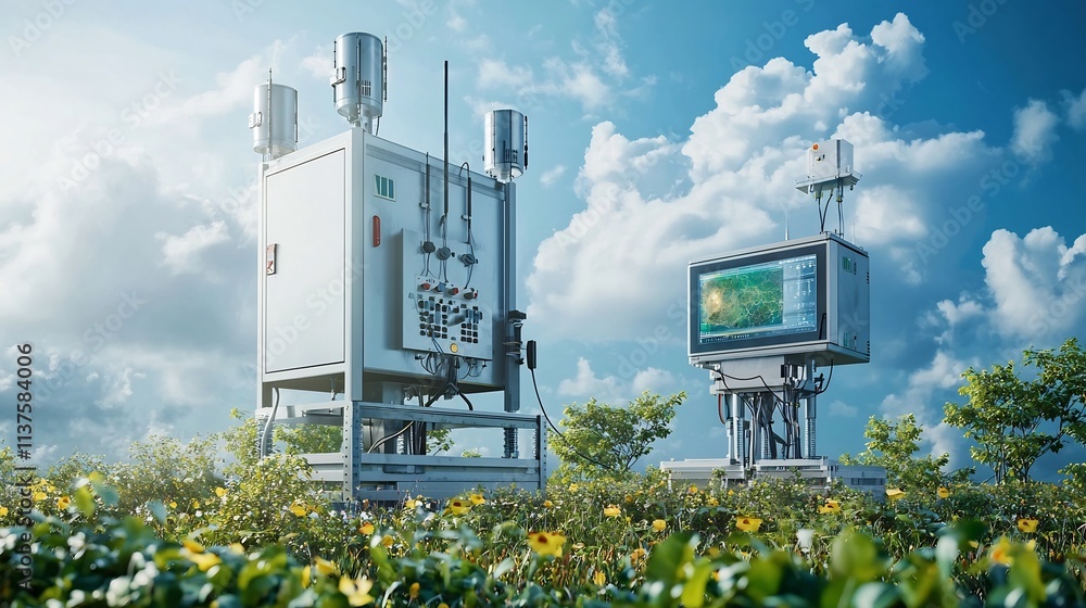 Poster cutting edge earthquake monitoring station with virtual twin analyzing real time seismic data and is