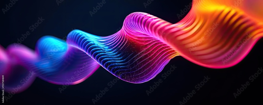 Poster cancer cells idea. vibrant abstract waves in dynamic colors creating a fluid and modern visual effec