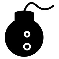 Army Bomb Gun Glyph Icon