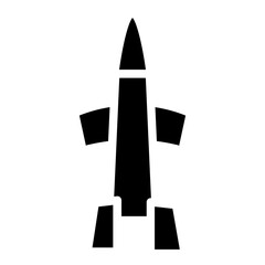 Army Gun Rocket Glyph Icon