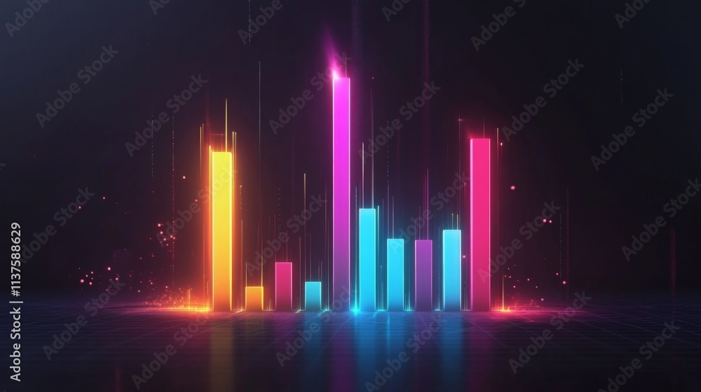 Aufkleber colorful abstract digital data visualization with light trails