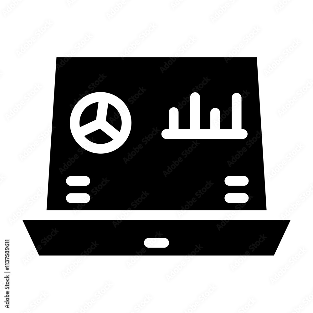 Poster analytic coding web glyph icon
