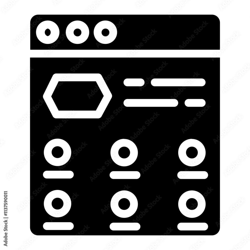 Poster app computer web glyph icon