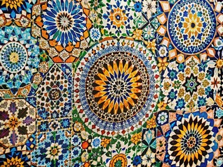 Moroccan Zellige Tiles: Colorful Islamic Geometric & Floral Wall & Floor Decor