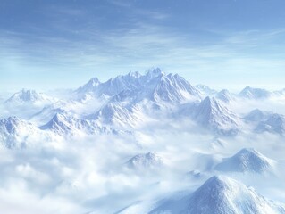 Obraz premium Majestic Snowy Mountain Landscape