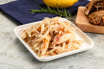 Wild natural crab meat for salad