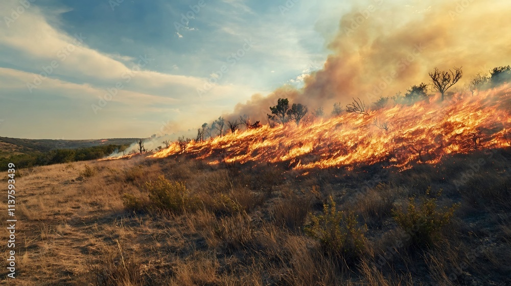 Poster comprehensive wildfire heat map visualization with virtual twin technology tracking fire spread and 
