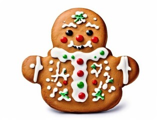 the AI Image Generator, Festive Gingerbread Man Cookie Decorated
