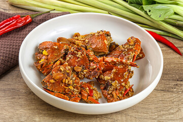 Steamed Spider crab Claws in tamatind sauce