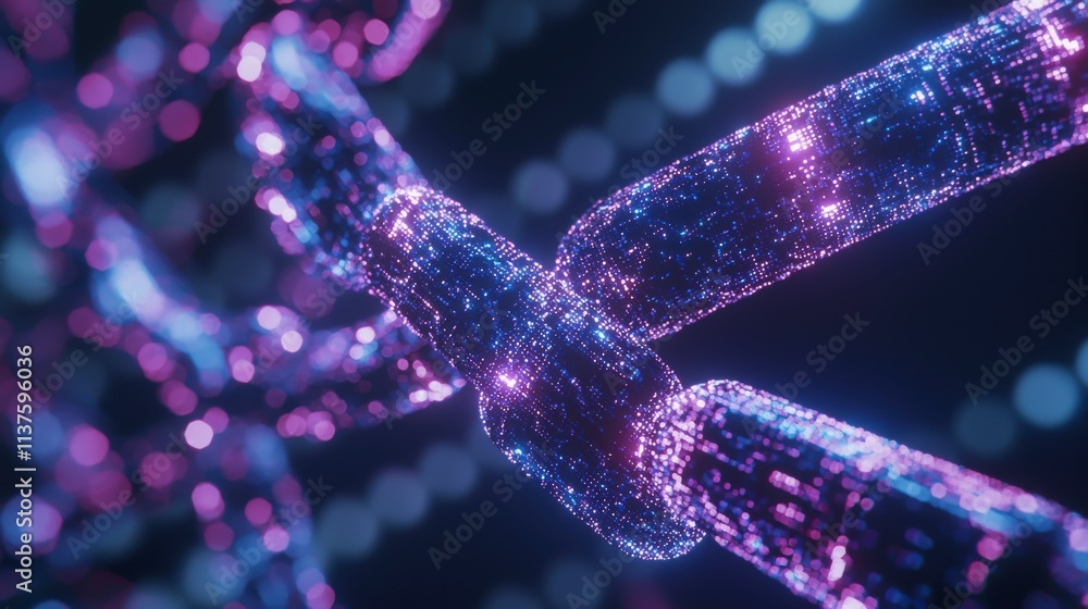 Poster Abstract 3d graphics for blockchain visualization in a futuristic digital environment with innovative technology