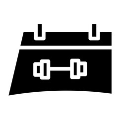 Calendar Day Gym Glyph Icon