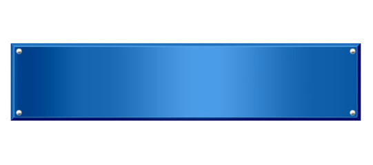 青の金属プレートＣ
