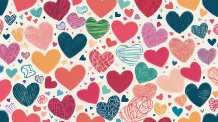 Various drawn heart shapes, silhouettes, outlines.Valentine's Day Heart Shapes. Love