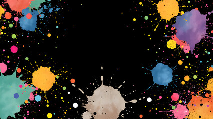  Colorful paint splash. colorful background design. Colorfull stain and splash, splat messy, inkblot splashing