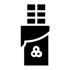Chocolate Sweet Bar Glyph Icon