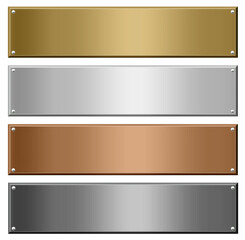 金属プレートＣ　4色セット